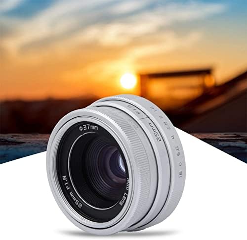 Voluxe 25mm F1. 8 Lens, Ev Elektronik Geniş Açı Lens, 25mm F1.8 Mini CCTV C Dağı Alüminyum Alaşım 2.362.361.26 için Açık Kapalı