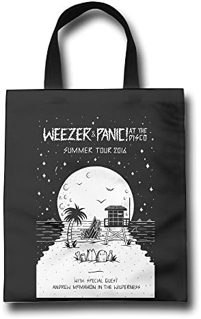Aşk Weezer Ve Panik!disko Yaz Turunda Poster Polyester Omuz Çantası