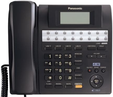 Panasonic KX-TS4200B 4 Hatlı Entegre Telefon Sistemi, Hoparlörü olan 16 İstasyona kadar Genişletilebilir, Siyah
