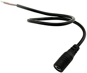 Konnektör ve Terminal CCTV Konektörü 4.0 mm x 1.7 mm DC Güç Dişi Jak Soketi Pigtail Tel Kablo 30mm