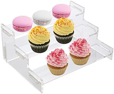 Dolity Üç-Katmanlı Kek Standı Tezgah Merdiven Hediye Ekran Standları kek vitrin rafı Kek Tutucu için Brithday Kek Dükkanı Cupcakes