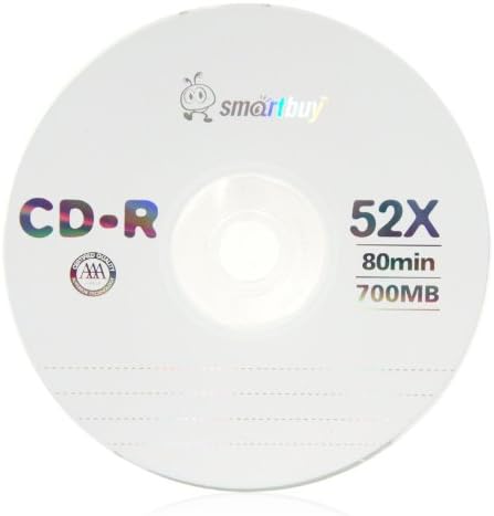 Smartbuy 300-disk 700 mb / 80 dak 52x CD-R Logo Üst Boş Medya Kayıt Disk + Siyah Kalıcı İşaretleyici
