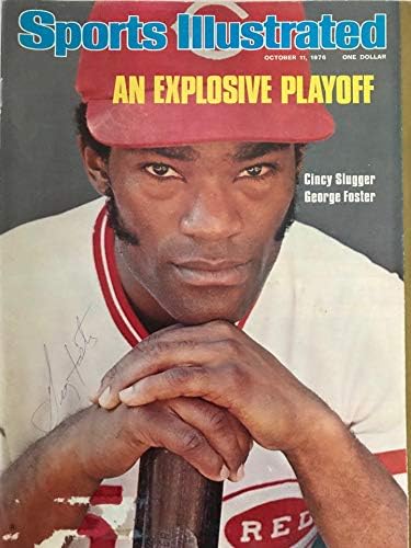 George Foster İmzalı Sports Illustrated - 11 Ekim 1976-İmzalı Major League BASEBALL Dergileri