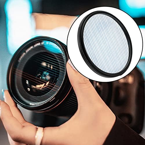 FAKEME Mavi Iris Şerit Filtre Özel Efektler Filtre Anamorfik Optik Cam DSLR Video Kamera Aksesuarları için Dönen ile C-Siyah,