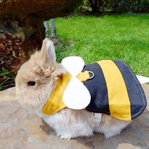 Arı Tasarım evcil hayvan koşumu Tavşan Koşum Pet Giyim Ayarlanabilir evcil hayvan yeleği Koşum Açık Küçük evcil hayvan koşumu