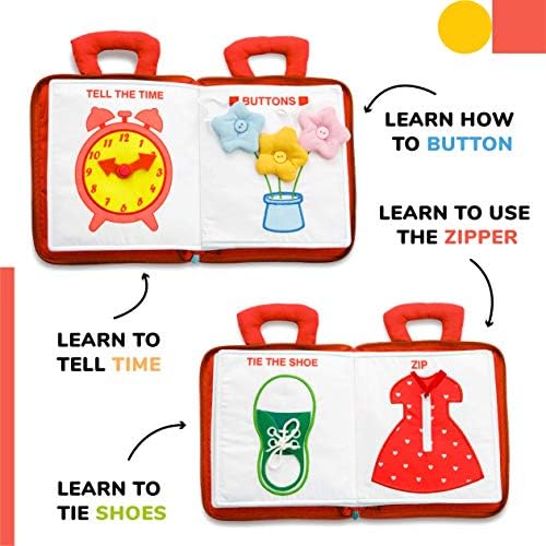 Yeni Yürümeye Başlayan Çocuklar için deMoca Sessiz Kitap-Montessori Temel Beceriler Etkinlik Oyuncakları-Okul Öncesi Öğrenme
