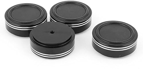 Aexıt 4 Adet Güvenlik ve Gözetim 44x17mm Siyah Alüminyum CD PC Ses Hoparlör Amplifikatör Boynuzları ve Sirenler Ayak Pedleri