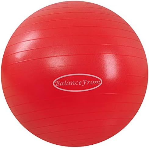 BalanceFrom Anti-Patlama ve Kayma Dayanıklı Egzersiz Topu Yoga Topu Fitness Topu Doğum Topu ile Hızlı Pompa, 2,000-Pound Kapasiteli