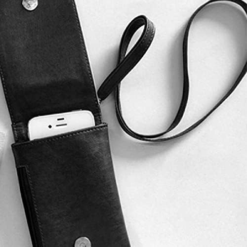 Japon Hiragana Karakter Telefon Cüzdan Çanta Asılı Cep Kılıfı Siyah Cep