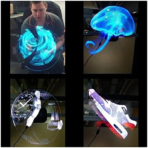 Holografik Projeksiyon Fanı-3D Hologram Projektör LED fan ışığı WiFi İşareti Reklam Ekranı Holografik Görüntüleme Lambası Oynatıcı