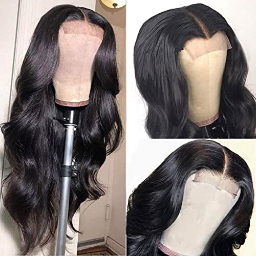 İnsan Saç Dantel ön peruk Siyah Kadınlar ıçin Ön Koparıp Brezilyalı Bakire Dantel ön peruk İnsan Saç 150 % Yoğunluk Vücut Dalga