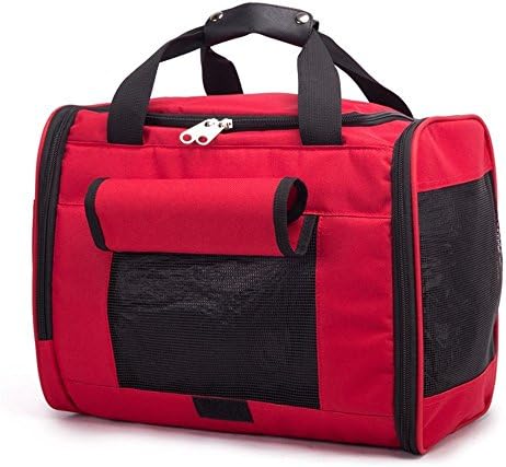 YADSHENG evcil hayvan çantası Kırmızı Oxford Yüksek Dereceli evcil hayvan çantası Köpek Dışarı Seyahat Paketi Taşınabilir Tote