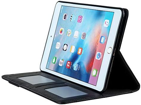 Manyetik Akıllı Premium PU Deri Standı Kitap Kılıf Kapak Otomatik Uyku / Wake Kart Yuvaları ile [Kalemlik] iPad 9.7 2017 için