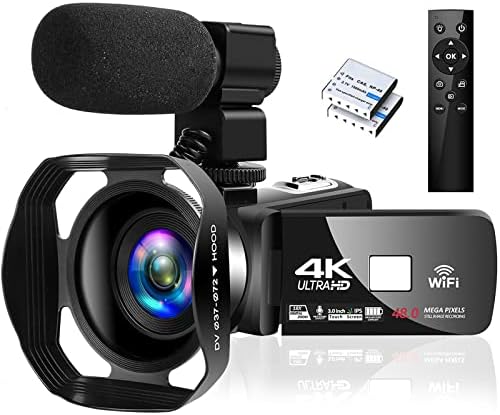 4 K Kamera Dijital Kamera Video Kamera WiFi Vlog Kamera Kameralar ile Mikrofon 30FPS 3 HD Dokunmatik Ekran Vlog Kamera ile